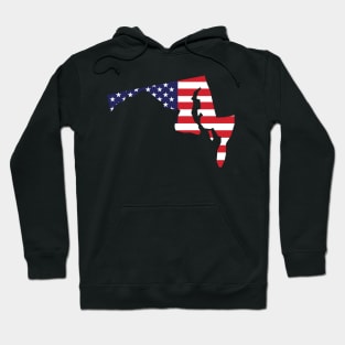 Maryland State Shape Flag Background Hoodie